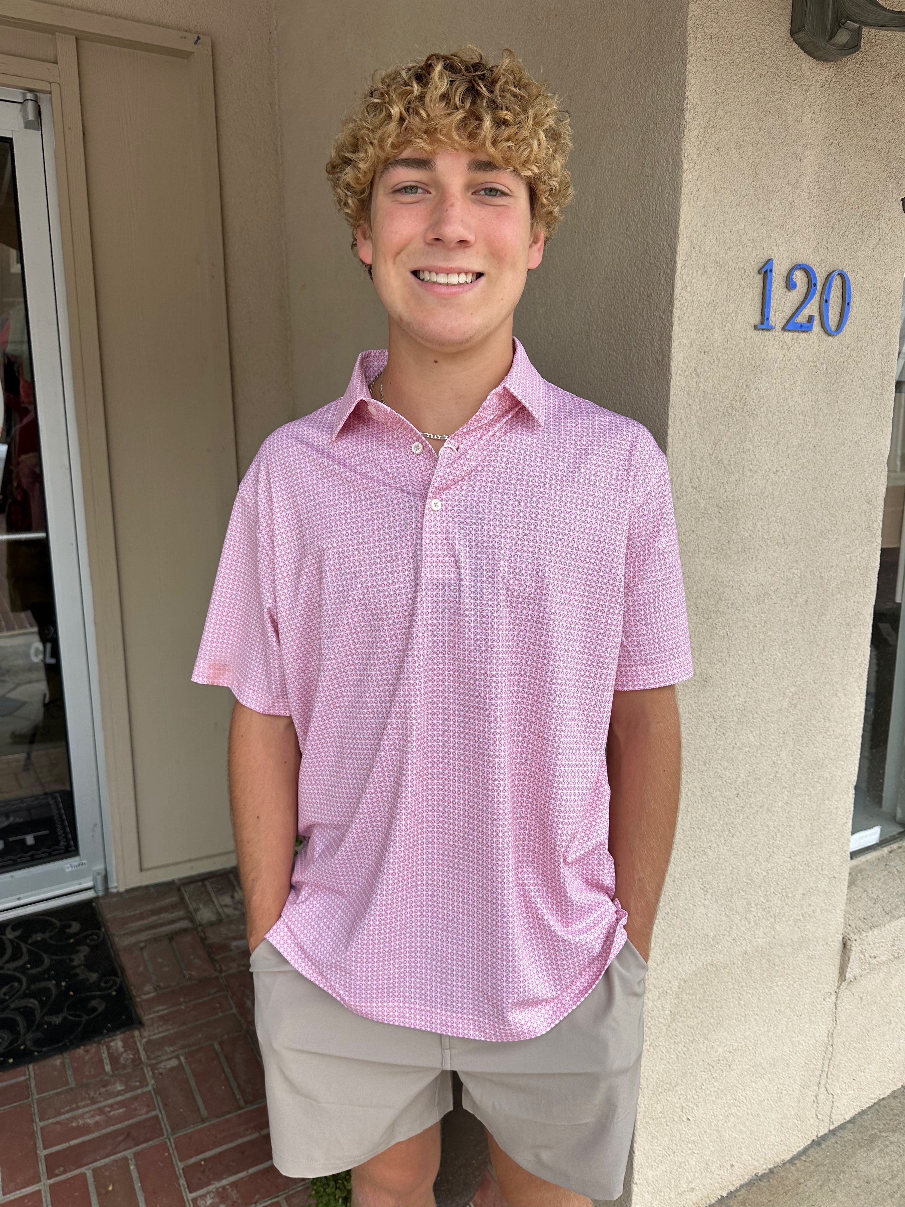 GEN TEAL PRINTED POLO