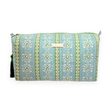 LARGE COSMETIC BAG - ROSEMARY STRIPE BLUE
