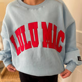 LULUMAC SWEATSHIRT - LT BLUE/RED