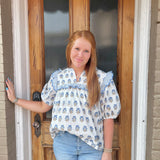 THE BLUE CORNFLOWER TOP
