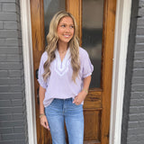 LAVENDER STRIPED TOP