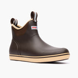 MEN'S ANKLE DECK BOOT-CHOCOLATE TAN