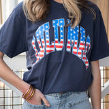LM TEE - NAVY STAR/STRIPE
