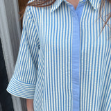 THE STRIPED SANDY DRESS - BLUE