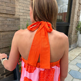 THE PERFECT SUMMER HALTER DRESS - PINK