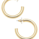ARABELLA SHINY GOLD HOOPS
