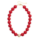 MARJORIE BEADED NECKLACE - RED