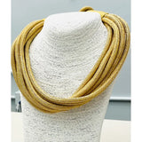 SLUB ROPE NECKLACE - TAN