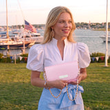 EK LEATHER CLUTCH - PINK