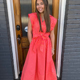 THE SUNSET DRESS - ORG/HT PNK