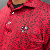 UGA STANDING DAWG POLO - RED/BLK