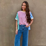 DENIM & PEARL PANTS