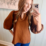 THE JODI TOP - BROWN