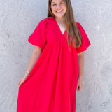 THE HALLIE DRESS - RED