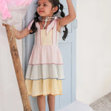 GIRLS GENELIA LAYERED DRESS - MULTI