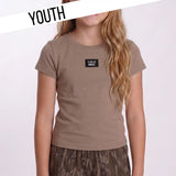 LM YOUTH BABY DOLL TOP - DK TAUPE