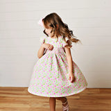 PINK POSIES SMOCKED DRESS