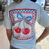 USA CHERRIES TEE - BLUE
