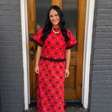 GEORGIA MEDALLION SET - RED/BLK