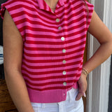 THE STELLA SWEATER TOP - PINK
