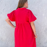 THE HALLIE DRESS - RED