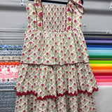 GENELIA GIRLS DRESS - WHT/RED