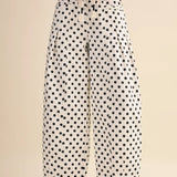 POLKA DOT BARREL PANTS - IVORY