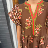 THE RACHEL DRESS - BROWN