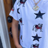 THE ALL OVER SEQUIN BOXY TEE