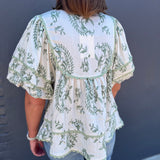 THE OLIVE PAISLEY BLOUSE