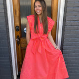 THE SUNSET DRESS - ORG/HT PNK