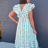 RUFFLE SLEEVE MAXI - OFF WHITE