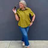 THE DANA BLOUSE - OLIVE