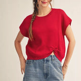 THE RED SWEATER TOP