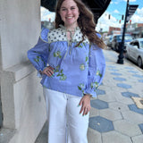THE BLUE IVY BLOUSE