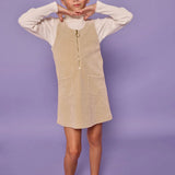 RETRO JUMPER - STONE HERRINGBONE CORD
