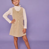 RETRO JUMPER - STONE HERRINGBONE CORD