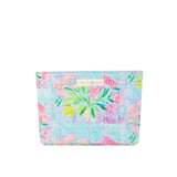 EK QUILTED ZIPPER POUCH - PINK PEONY