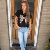 CHEETAH BOW TOP - BLACK