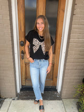 Load image into Gallery viewer, CHEETAH BOW TOP - BLACK
