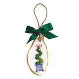 PAINTED OYSTER ORNAMENTS - ZIG ZAG