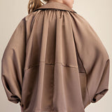 THE BALLOON BOMBER JACKET - MOCHA