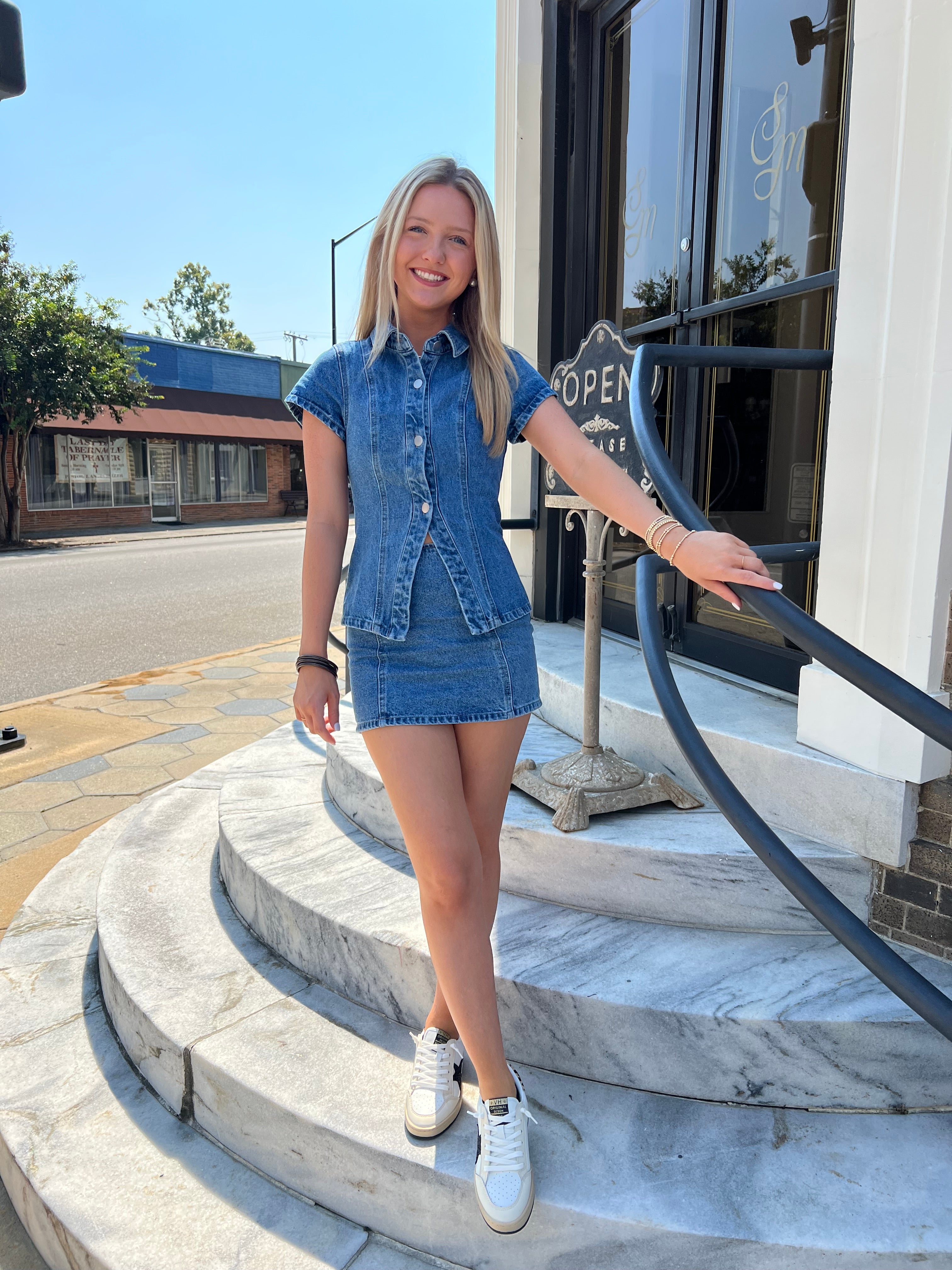 DENIM MINI SKIRT
