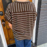 LINE & DANDY TOP - BROWN