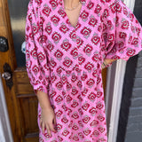 PINK WAYLON MIDI DRESS