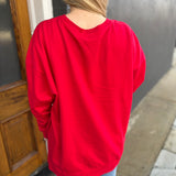 VALENTINES SPARKLE SWEATSHIRT - RED