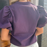 PURPLE V NECK TOP