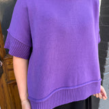 HALF SLEEVE SWEATER - PURPLE