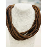SLUB ROPE NECKLACE - CHOCOLATE