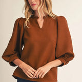 THE JODI TOP - BROWN